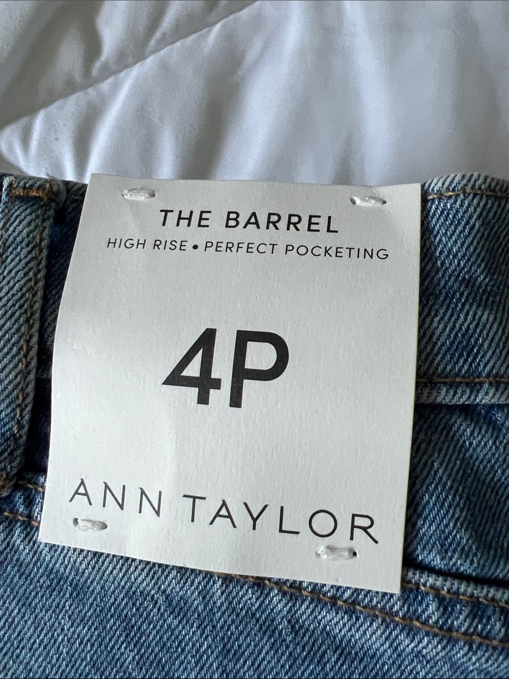 Ann Taylor Light Wash High-Rise Barrel Jeans - Picture 5 of 6
